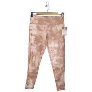 New Shadow Sport High Waisted Tie Dye Yoga Workout Leggings Pink M